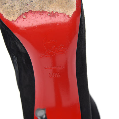 Christian Louboutin Veau Velours Eloise Booty 100 Ankle Boots 38.5 Black 6 of 9