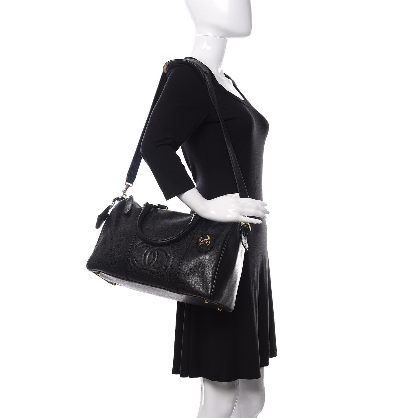 Caviar Timeless CC Duffel Bag Black