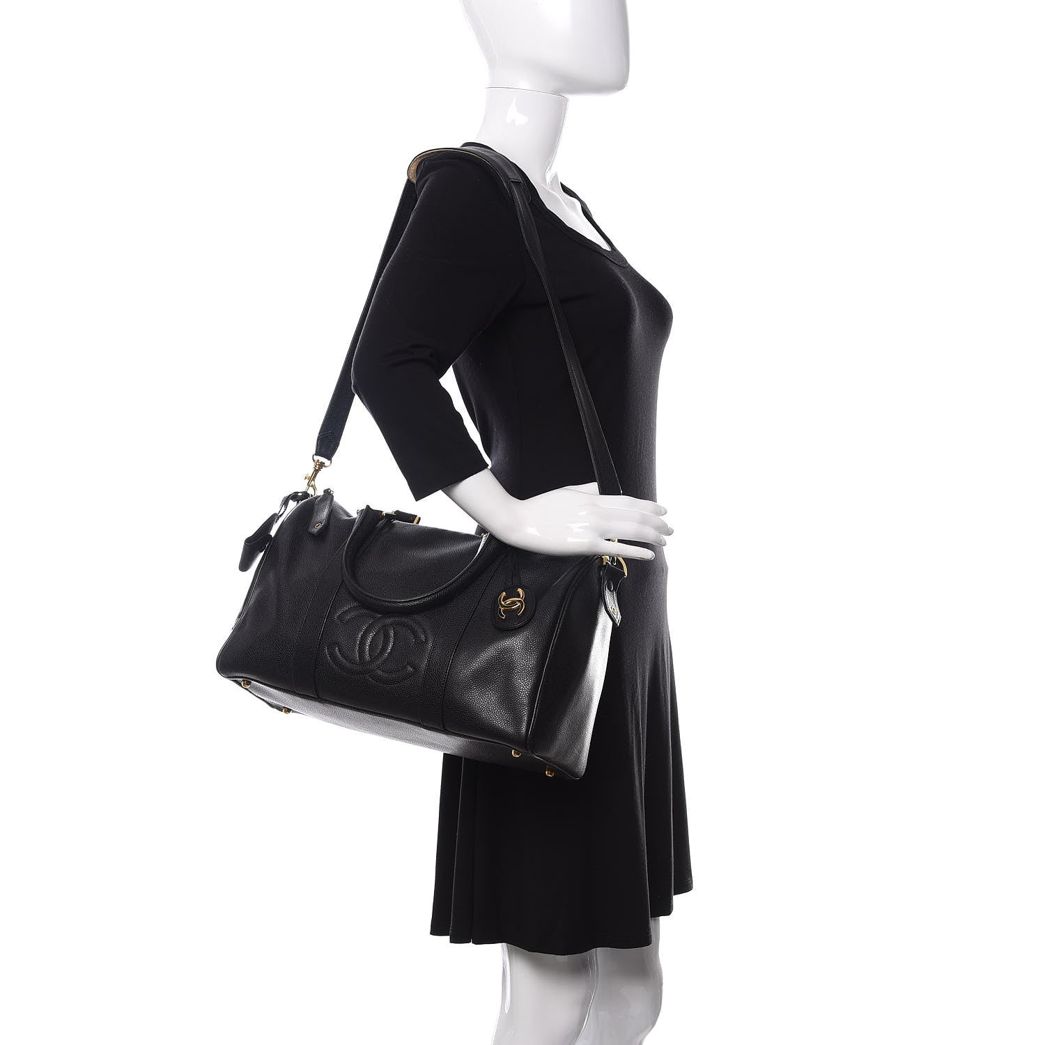 Chanel Caviar Timeless CC Duffel Bag Black 2 of 11