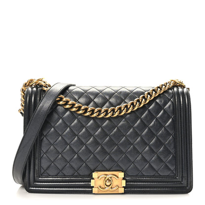 Chanel Lambskin Quilted New Medium Boy Flap Black 1 of 9