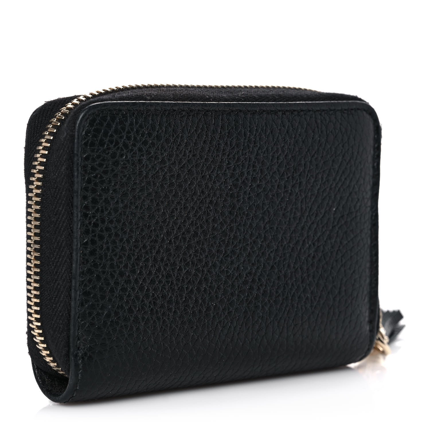 Gucci Pebbled Calfskin Small Soho Zip Around Wallet Black 3 of 10