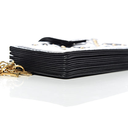 Christian Dior Lambskin Studded Cannage Lady Dior 5-Gusset Card Holder Black 9 of 9