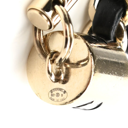 Chanel Metal Lambskin Phone Wristlet Black Gold 3 of 4