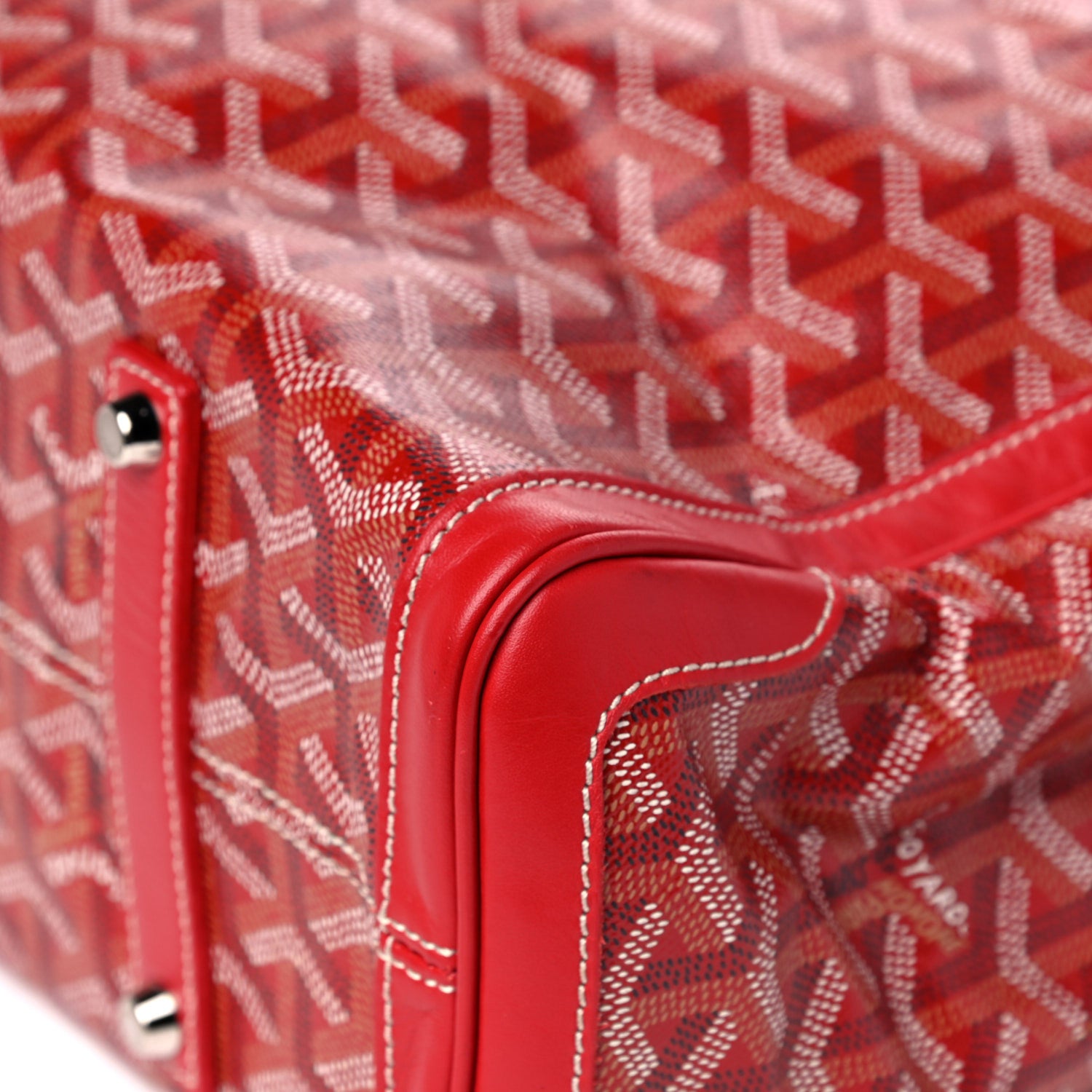 Goyard Goyardine Voltaire Tote Red 13 of 23