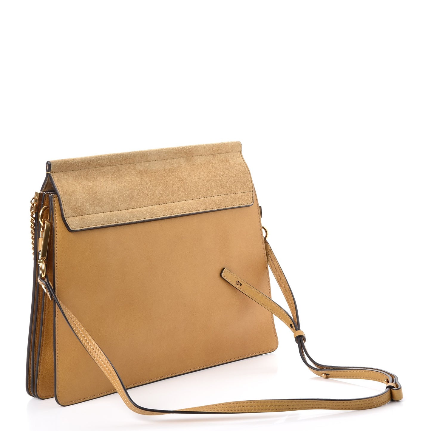 Suede Calfskin Snakeskin Medium Faye Shoulder Bag Dusty Yellow