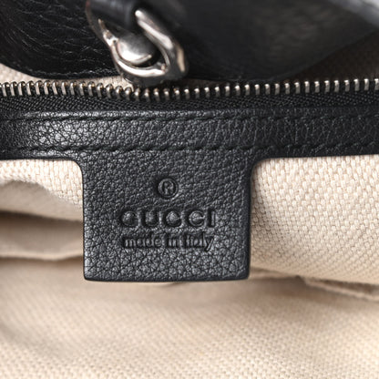 Gucci Pebbled Calfskin Studded Medium Soho Chain Shoulder Bag Black 6 of 14