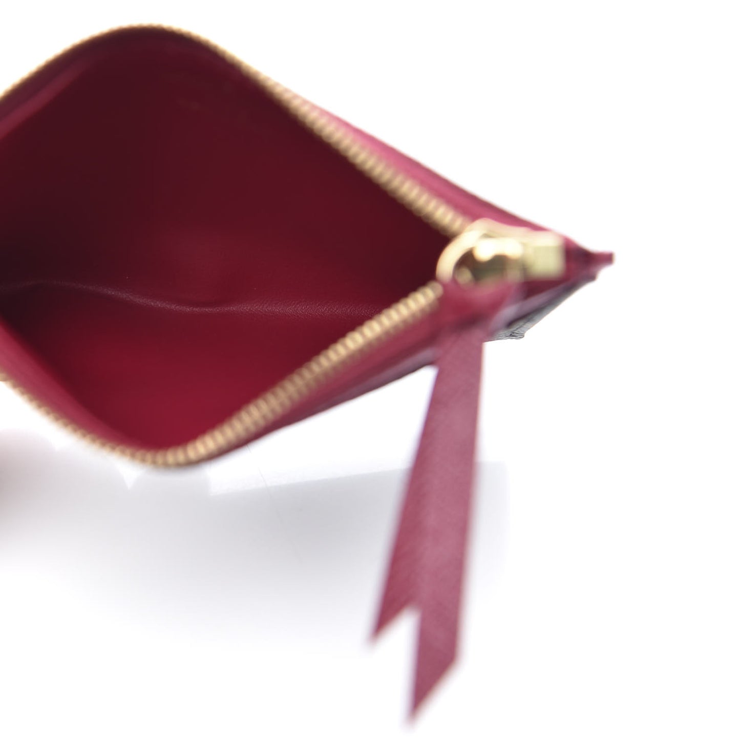Monogram Zipped Card Holder Fuchsia