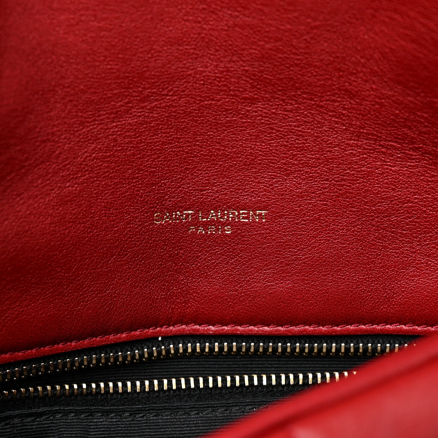 Saint Laurent Lambskin Quilted Medium Loulou Puffer Monogram Chain Satchel Opyum Red 6 of 12