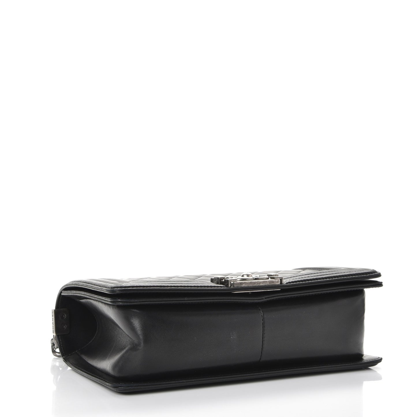 Lambskin Quilted Medium Boy Flap Black