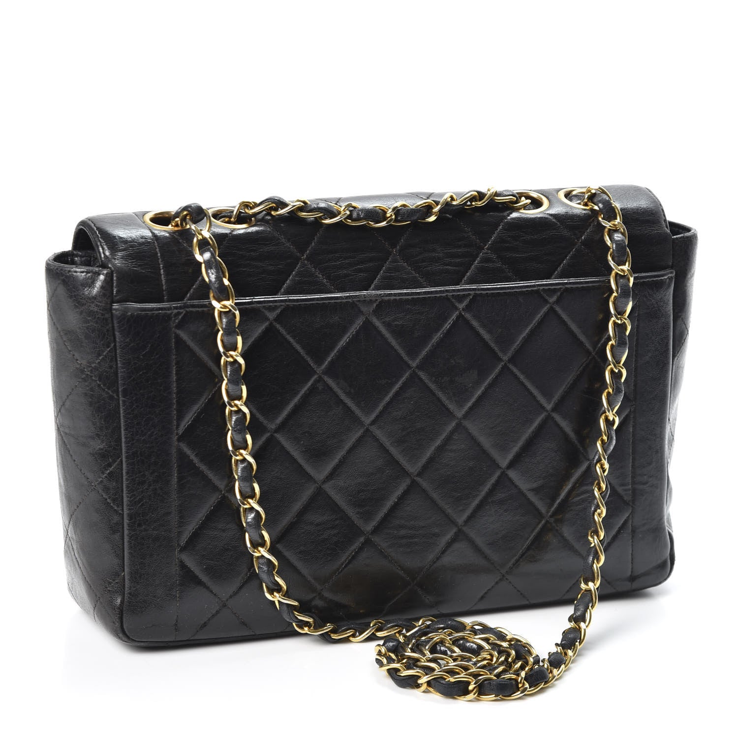 Chanel Lambskin Quilted Medium Single Flap Black 2 of 10