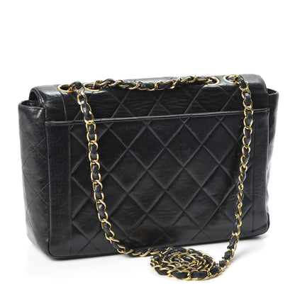 Chanel Lambskin Quilted Medium Single Flap Black 2 of 10