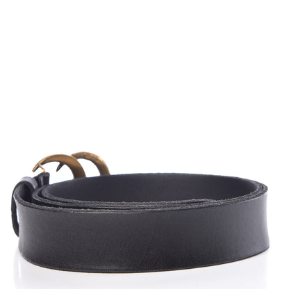 Gucci Faded Calfskin Snake Double G 40mm Belt 105 42 Black 3 of 7