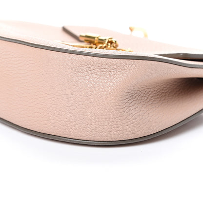 Chloe Grained Lambskin Mini Drew Shoulder Bag Cement Pink 9 of 14