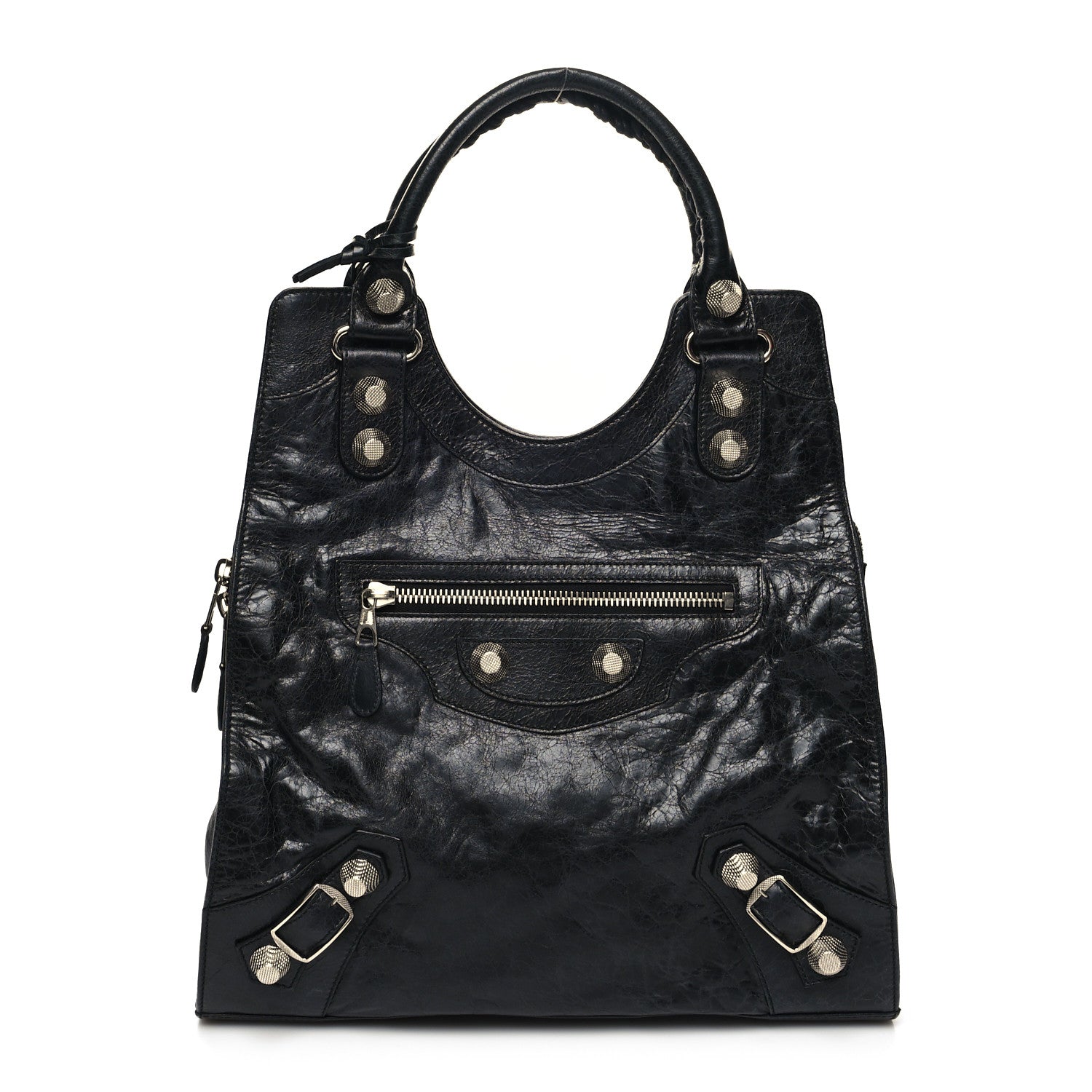 Balenciaga Agneau Giant 21 Silver Hardware Folder Black 3 of 11