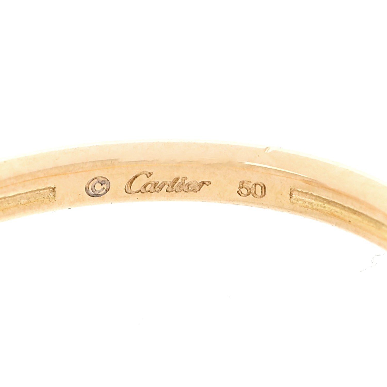 Cartier 18K Yellow Gold Diamond Mother of Pearl Amulette de Cartier Ring 50 5.5 5 of 5