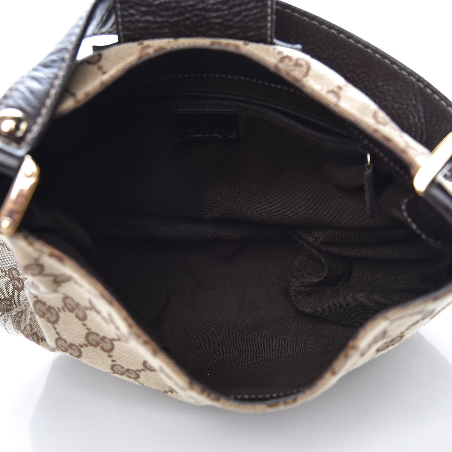 Monogram Medium New Ladies Web Hobo Dark Brown