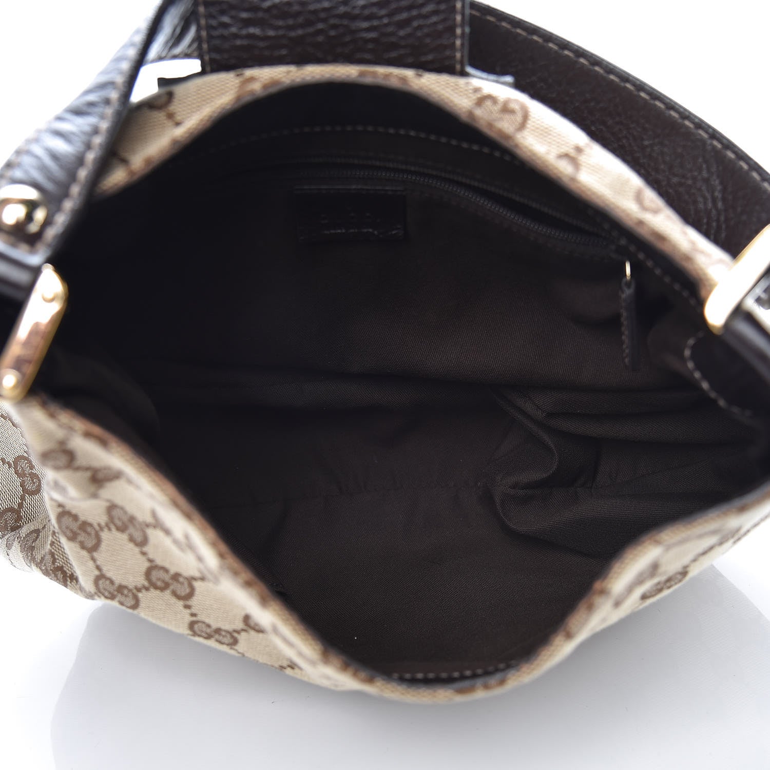 Gucci Monogram Medium New Ladies Web Hobo Dark Brown 5 of 9