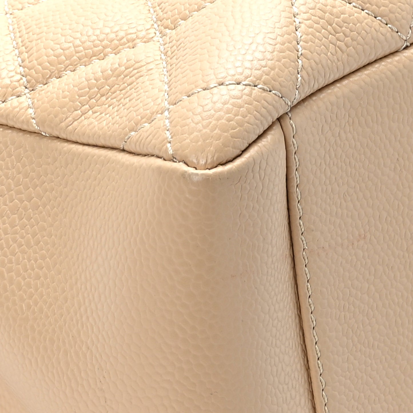Caviar Quilted Grand Shopping Tote GST Beige Clair