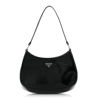 Prada Spazzolato Cleo Shoulder Bag Black 1 of 12