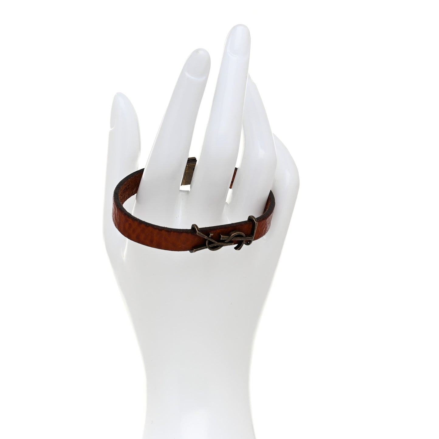 Vegetable Tanned Calfskin Opyum Bracelet L Dark Brown Chocolate