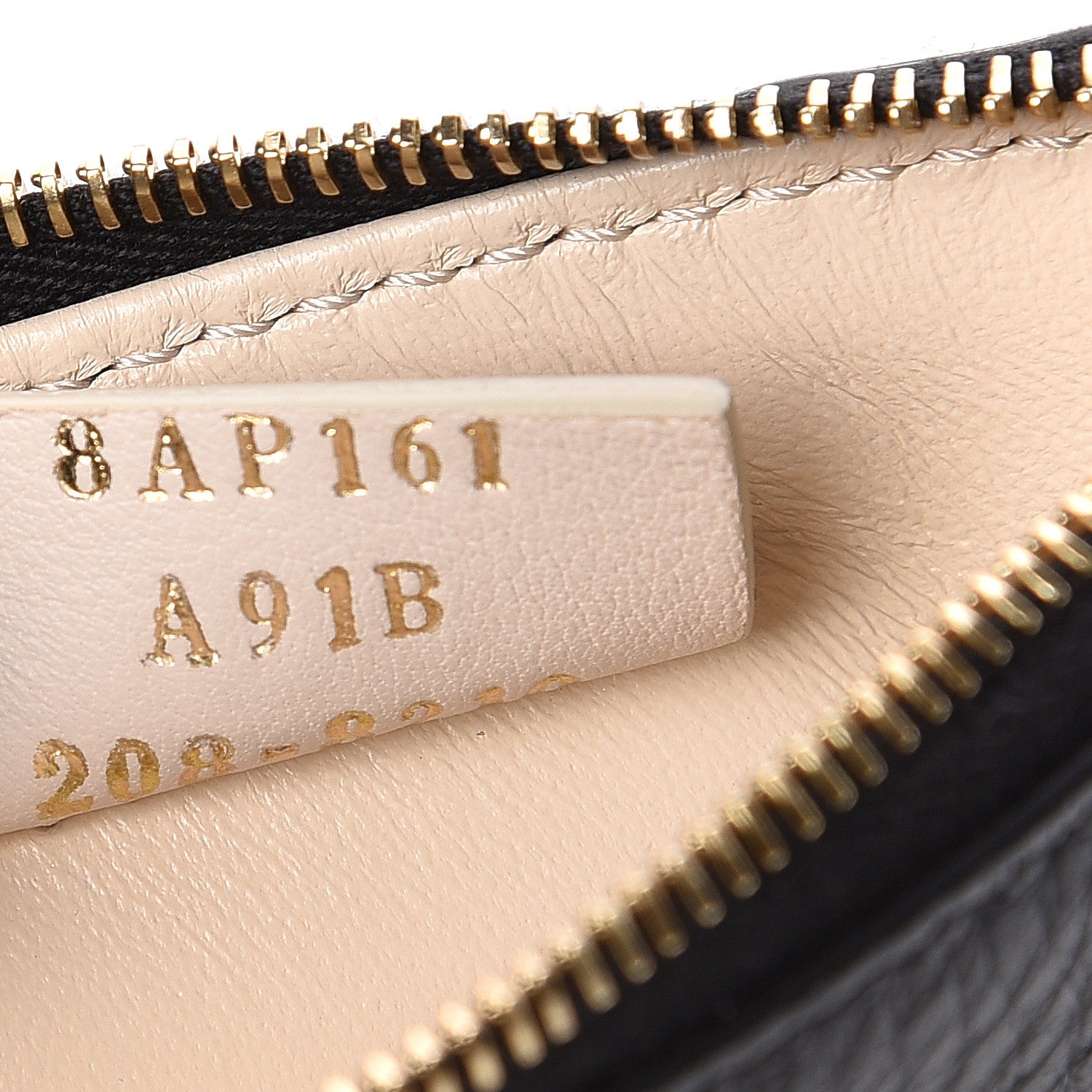 Fendi Cuoio Romano Vitello Grace Key Case Pouch Black Camelia 7 of 8
