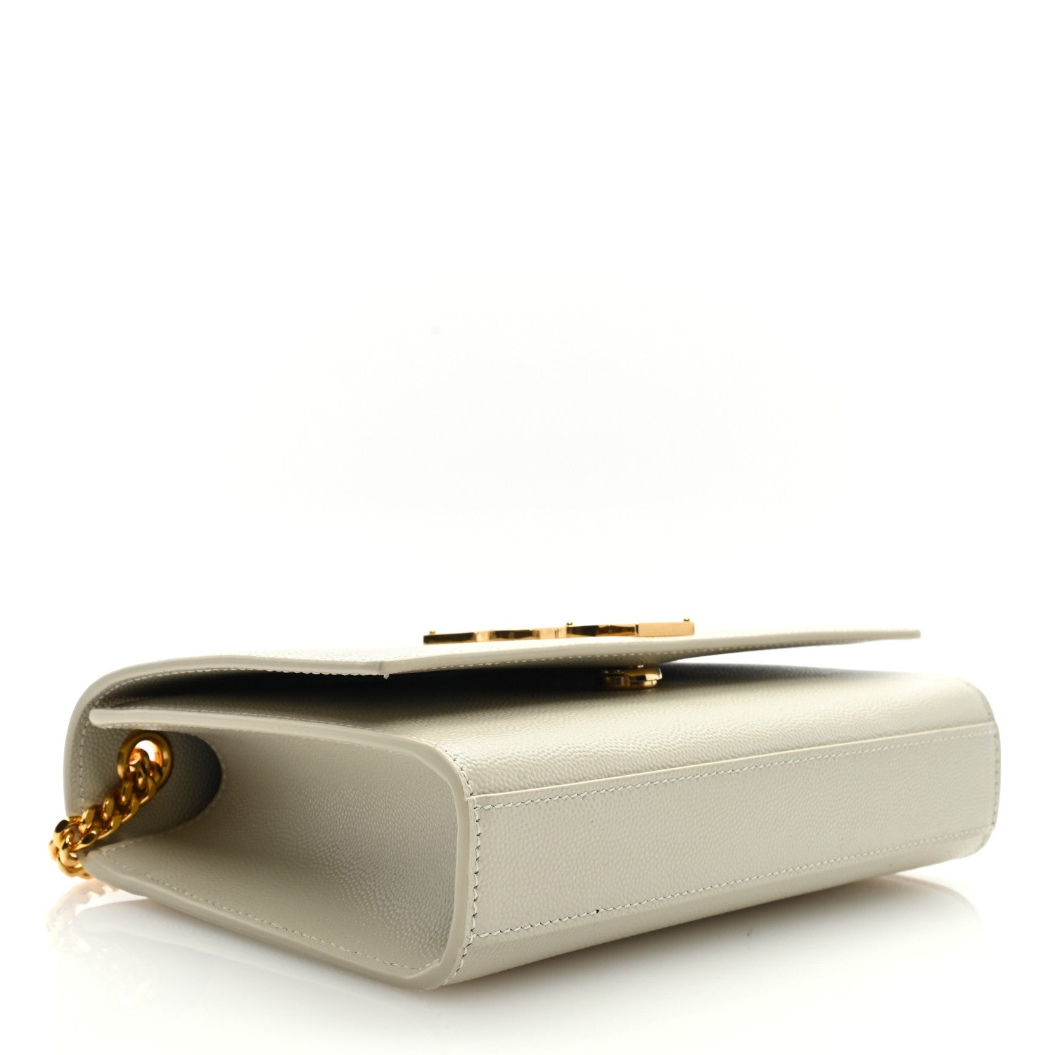 Saint Laurent Grain De Poudre Small Monogram Kate Satchel Crema Soft 4 of 8