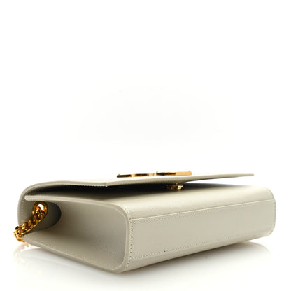 Saint Laurent Grain De Poudre Small Monogram Kate Satchel Crema Soft 4 of 8