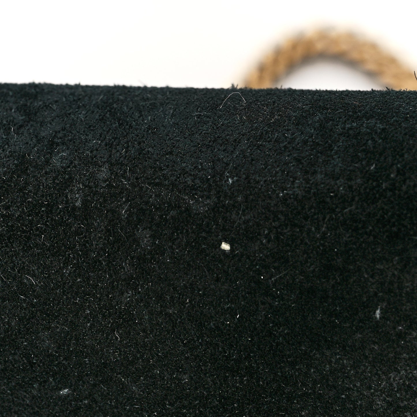 Suede Monogram Tassel Kate 99 Baguette Bag Black