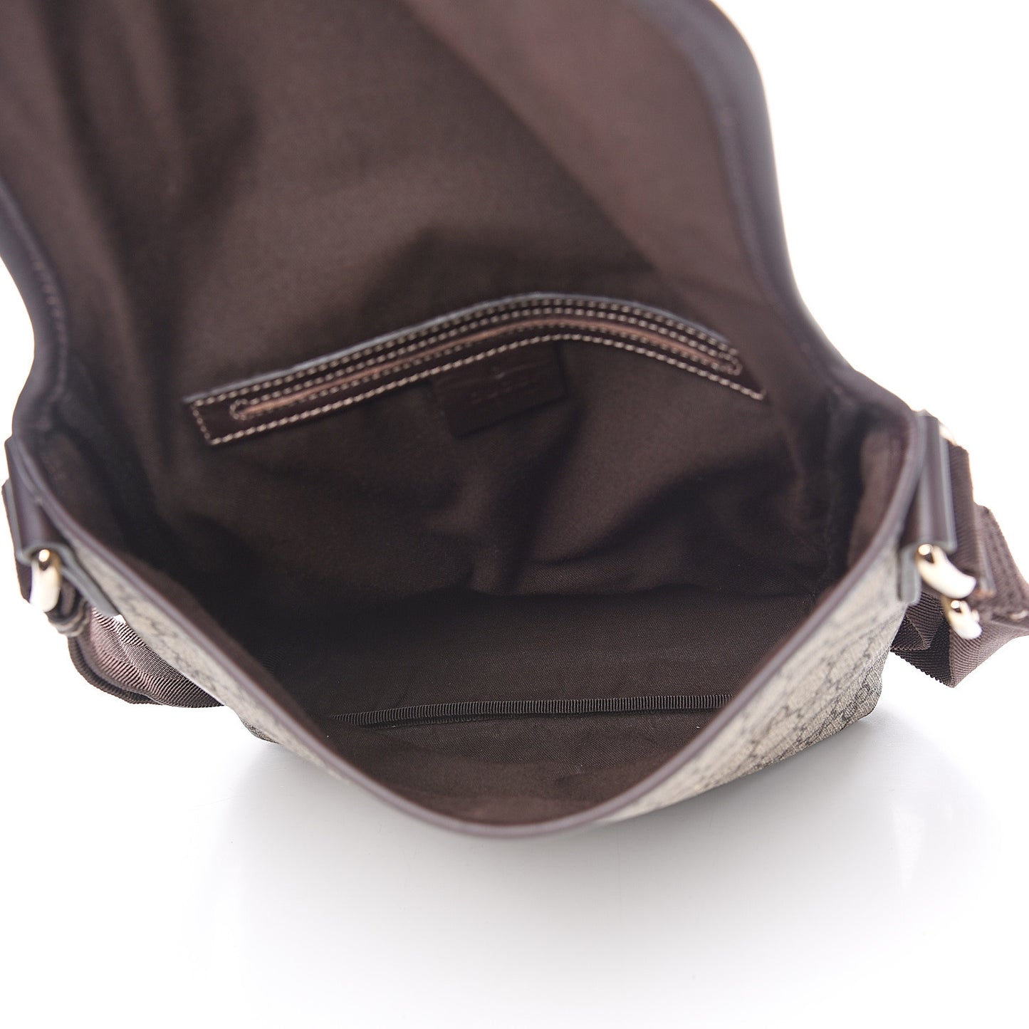 GG Plus Monogram Small Flap Messenger Bag Beige Dark Brown