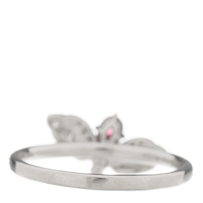 Tiffany Platinum Diamond Rubellite Paper Flowers Firefly Ring 54 7 6 of 7