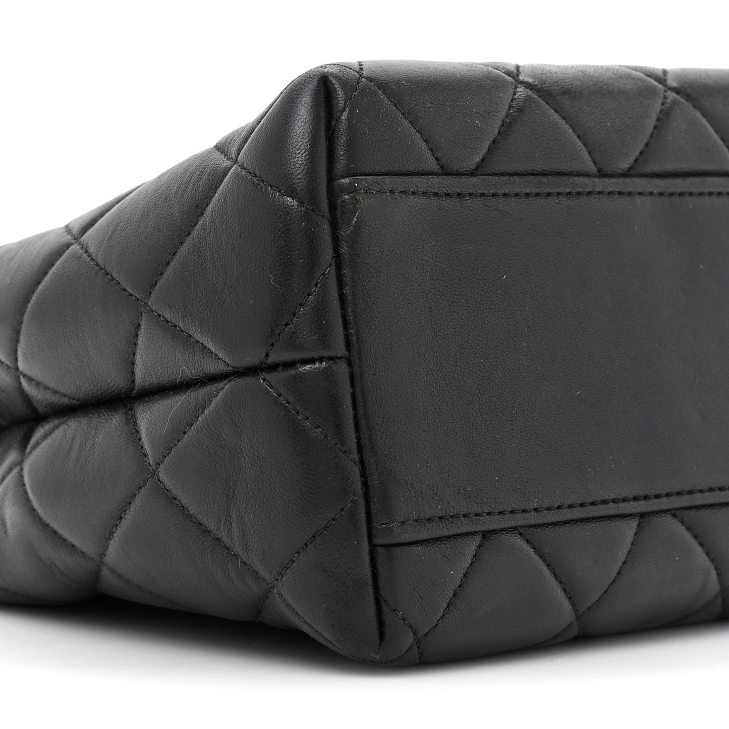 Lambskin Quilted Shoulder Bag Black