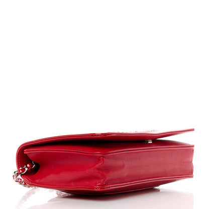 Chanel Patent Strass Wallet On Chain WOC Red 4 of 11