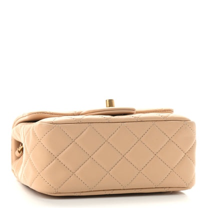 Chanel Lambskin Quilted Mini Pearl Crush Flap Beige 4 of 9