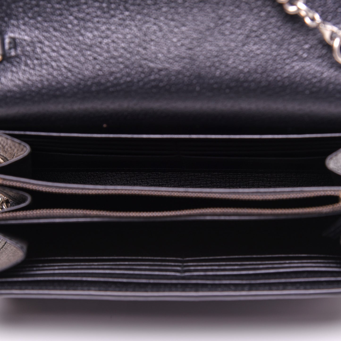 Calfskin Web Mini Dionysus Chain Wallet Black
