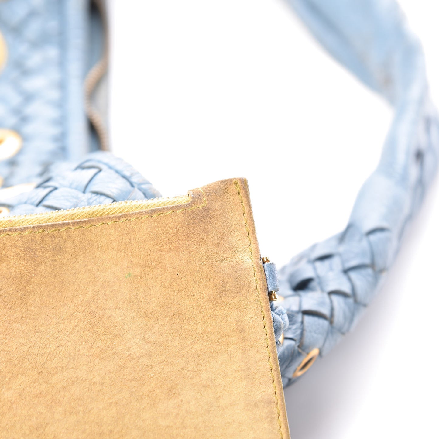Nappa Intrecciato Grommet Large Veneta Hobo Blue