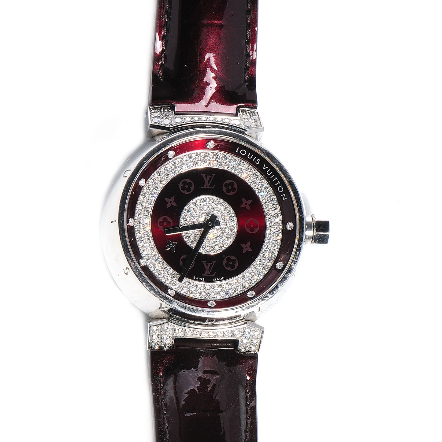 Vernis Diamond Tambour Disc Watch L Amarante