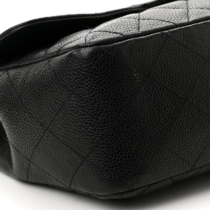 Chanel Caviar Quilted Jumbo Single Flap Black 9 of 10
