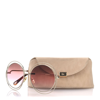 Chloe Oversized Round Carlina Oversized Round Sunglasses CE114SD Gold Pink 7 of 7