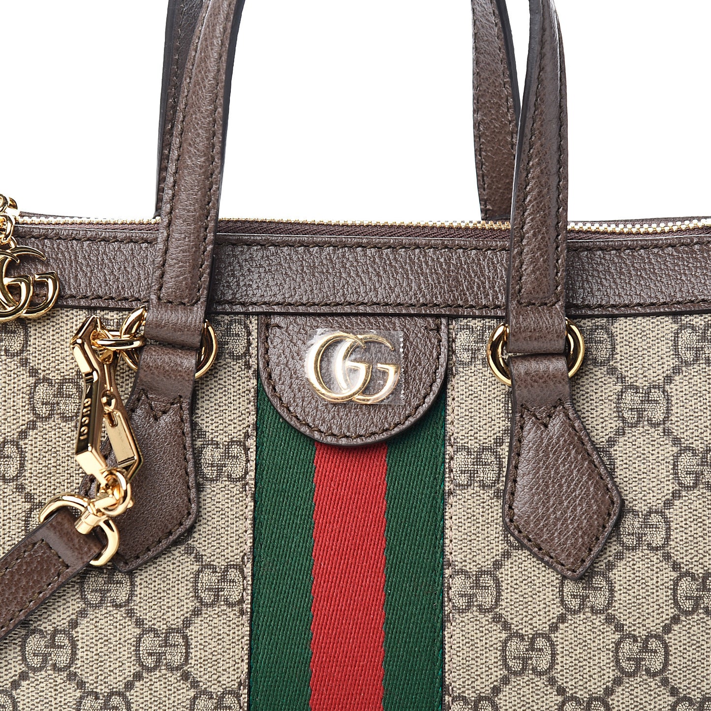 GG Supreme Monogram Small Ophidia Tote Bag Brown