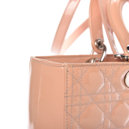 Christian Dior Patent Cannage Large Lady Dior Light Pink 11 of 15