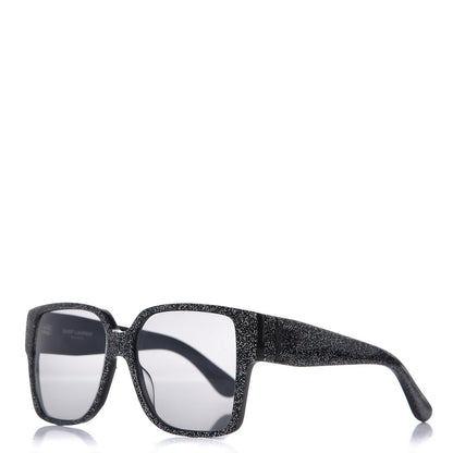 Saint Laurent Square SL M9 Sunglasses Glitter Black 1 of 7