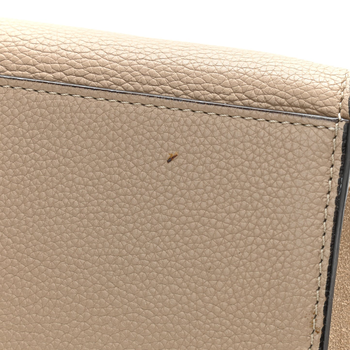 Drummed Calfskin Suede Large Trapeze Dune