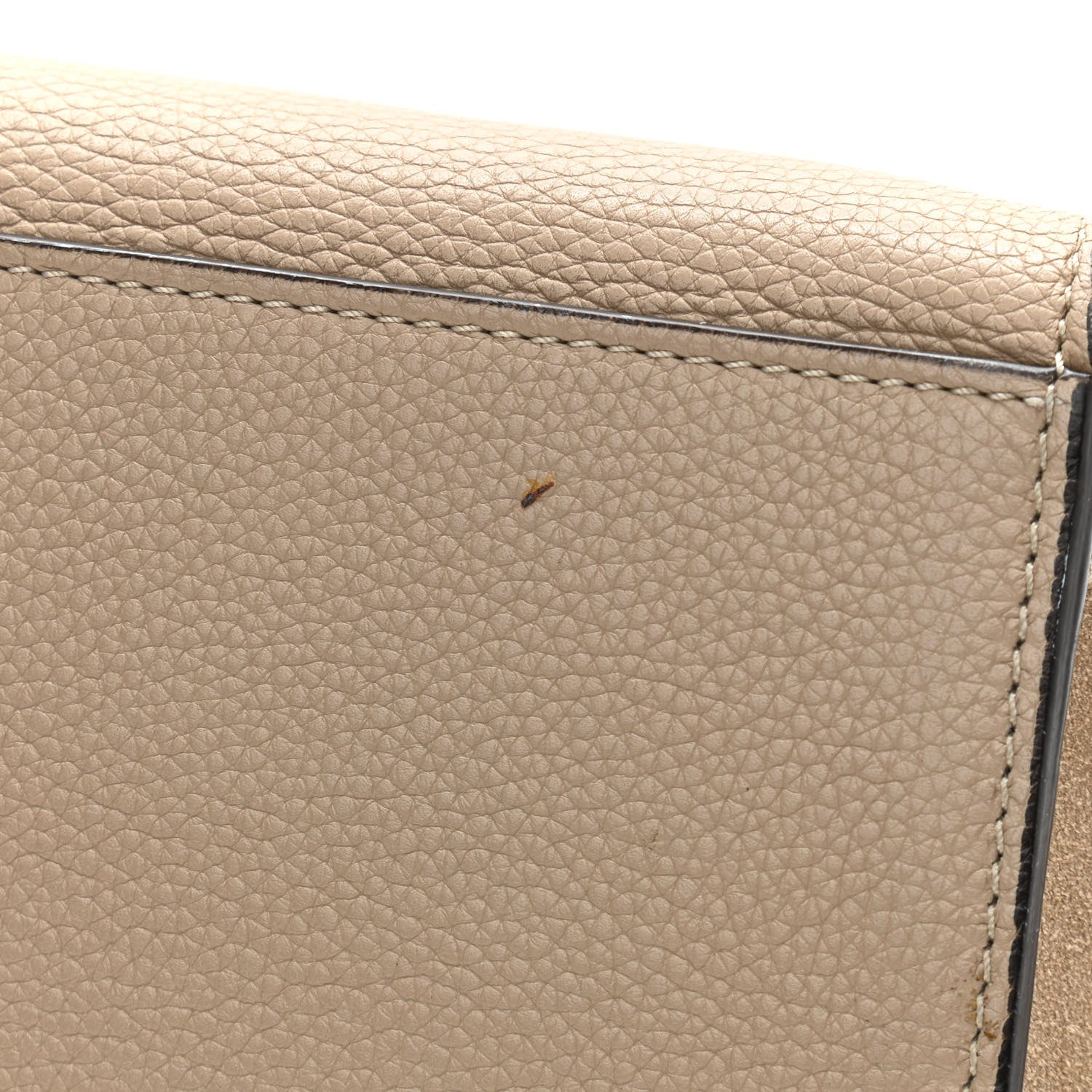 Celine Drummed Calfskin Suede Large Trapeze Dune 10 of 10