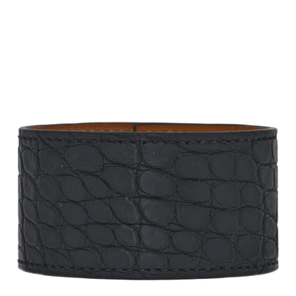 Hermes Matte Alligator Kelly Dog Cuff Black 2 of 3