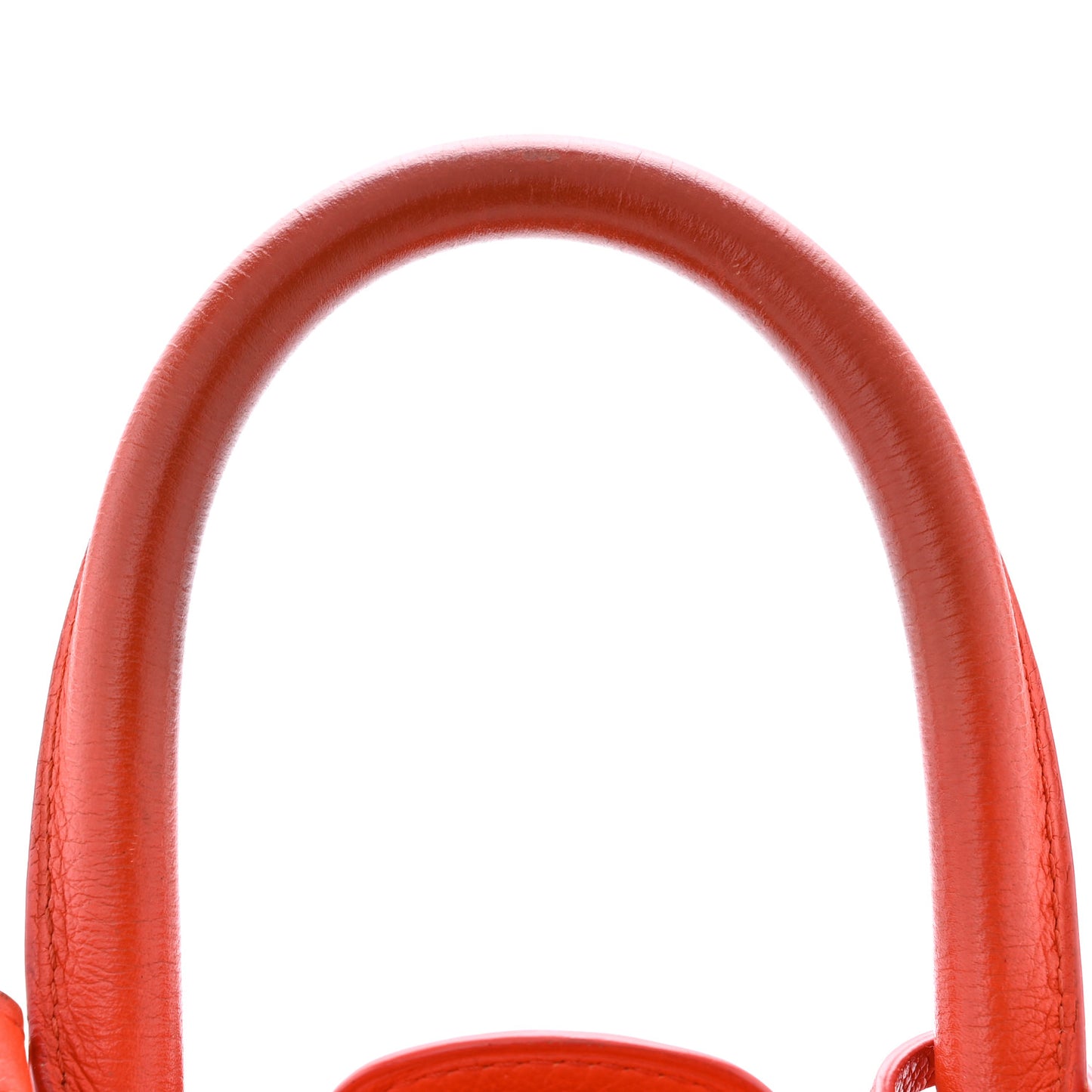 Grained Calfskin Mini Brillant Satchel Red