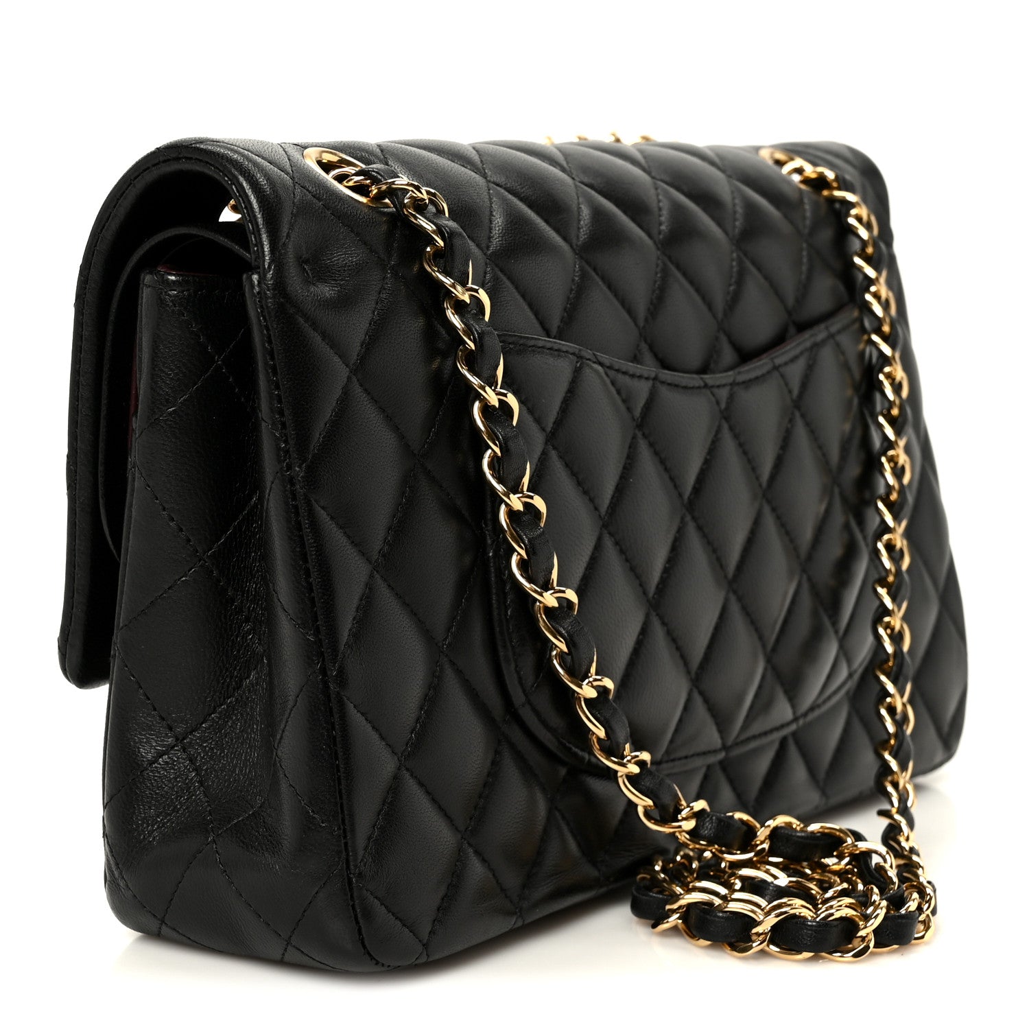 Chanel Lambskin Quilted Medium Double Flap Black 3 of 11