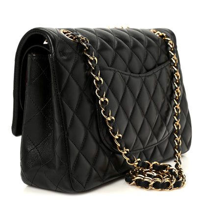 Chanel Lambskin Quilted Medium Double Flap Black 3 of 11