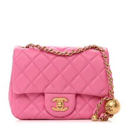 Chanel Lambskin Quilted Mini Pearl Crush Flap Pink 1 of 10