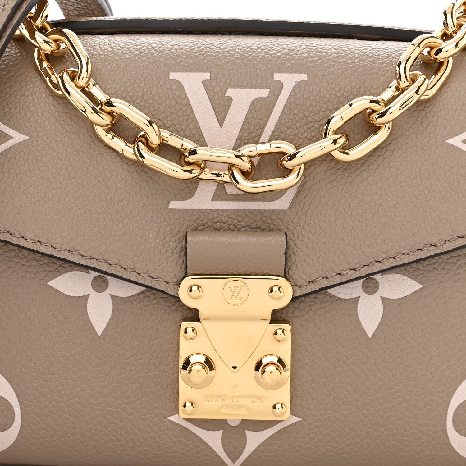 Louis Vuitton Empreinte Monogram Giant Pochette Metis East West Tourterelle Creme 7 of 10