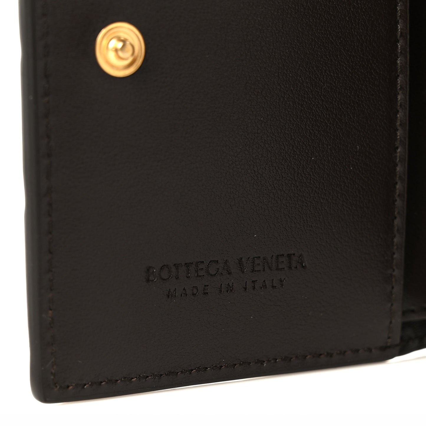 Nappa Suede Intrecciato Bifold Zip Wallet Brown